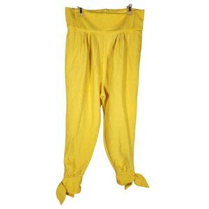 NWOT Jibri Women"s Plus Jogger Pant Hip Hop Y2K Soft Ankle Ties Yellow US/1 14/1
